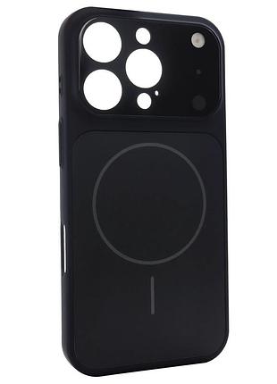 Чехол противоударный nofelet ag glass case с magsafe для iphone 16 pro max черный максимальная защита