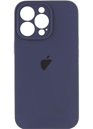 Чохол silicone case для iphone 13 pro max захисний аксесуар із повним доступом до камери midnight blue