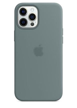 Чехол silicone case для iphone 15 pro max защитный аксессуар в цвете pine green
