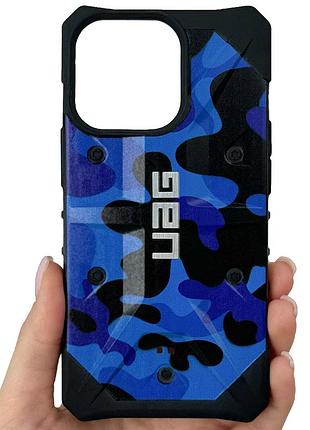 Тактичний чохол uag pathfinder для iphone 12 pro max протиударний камуфляжний blue-black