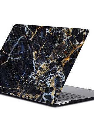 Чохол накладка print case для macbook air 15 дюймів m2 m3 m4 midnight marble для захисту та стильного оформлення