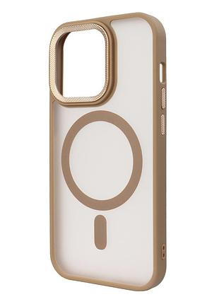 Чехол nofelet matt для iphone 15 pro max с magsafe стильный защитный аксессуар desert gold