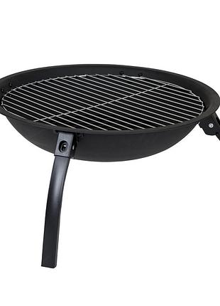 Гриль угольный bo-camp firebowl harrow черный сталь 500х500х300 для дачи кемпинга 2 решетки из нержавеющей стали