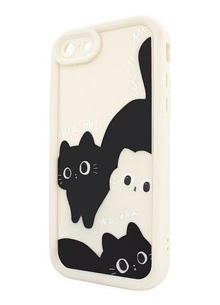 Чохол для iphone 7 8 pretty things kitties білий стильний аксесуар для захисту телефона
