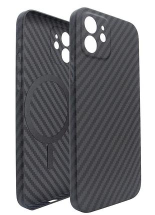 Чохол pc carbon magsafe протиударний для iphone 12 чорний