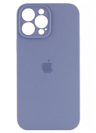 Чохол для iphone 16 pro силіконовий захисний для камери колір лаванда сірий