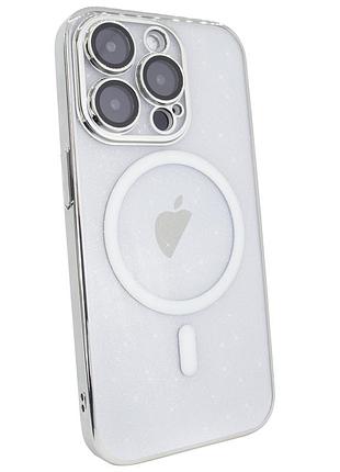 Чохол brilliant magsafe для iphone 12 pro max сріблястий стильний захисний аксесуар для смартфона