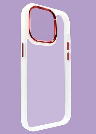 Чехол crystal guard для iphone 11 защитный прозрачный с красными элементами для защиты от повреждений