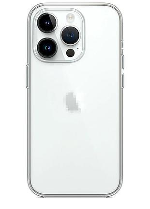 Прозрачный чехол clear case 2.0 mm для iphone 14 pro защита камеры с усиленными углами