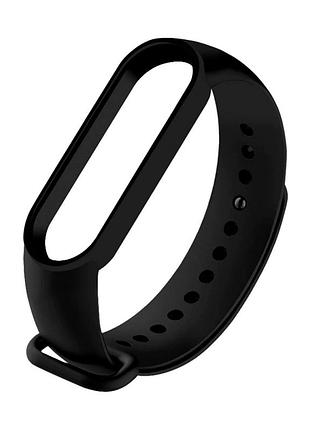 Ремінець силіконовий протиударний для mi band 7 чорний