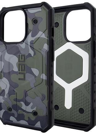 Чехол uag magsafe противоударный для iphone 13 pro max камуфляжный khaki-green