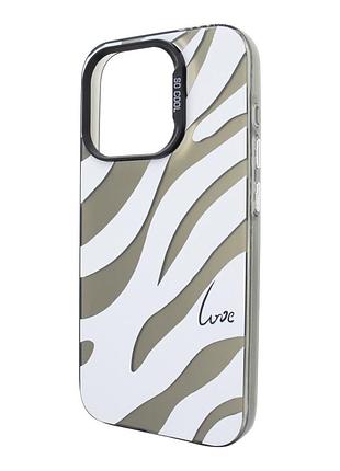 Чехол so cool zebra glow для iphone 16 pro max стильный защитный аксессуар для надежной защиты телефона