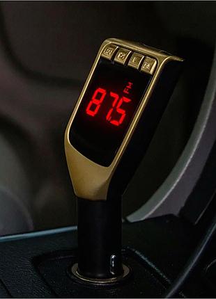 Fm трансмітер h15bt з пультом 2 usb роз'єми bluetooth 30 чорний золотий для автомобіля