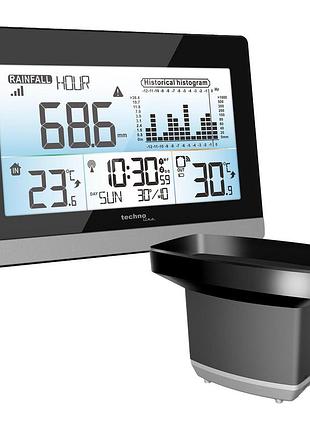 Метеостанція technoline ws9016 black з бездротовим датчиком температури та опадів максимальний діапазон вимірювання 9999 мм