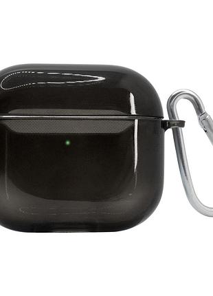 Чохол для airpods pro напівпрозорий чорний neon case для захисту та стильного оформлення навушників