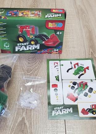 Пластиковий конструктор roto toys start farm tractor