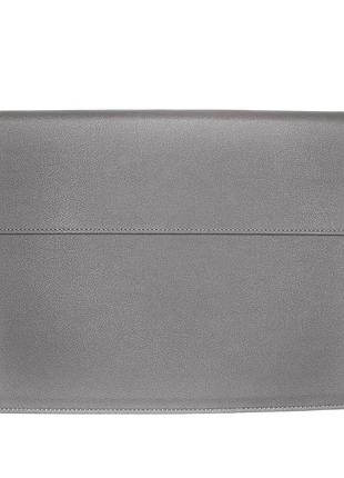Чохол папка для macbook 13.3 шкіряний charcoal gray для захисту ноутбука від пошкоджень і стилю