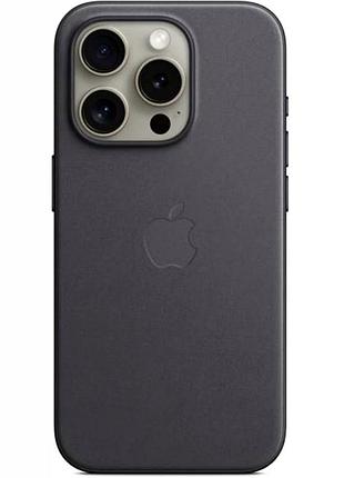 Чехол leather case pu с magsafe для iphone 13 pro max черный противоударный с защитой камеры