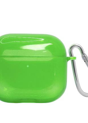 Чехол для airpods 1 2 полупрозрачный neon lime green защитный аксессуар для стильного хранения