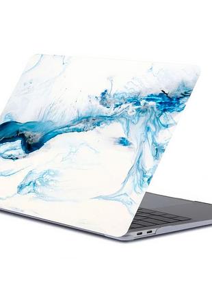 Чохол для macbook pro 16.2 дюйма накладка з принтом для захисту та стилю синього кольору