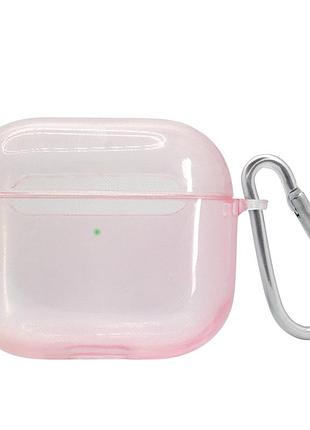 Чехол для airpods pro полупрозрачный neon case pink sand стильный аксессуар для защиты наушников
