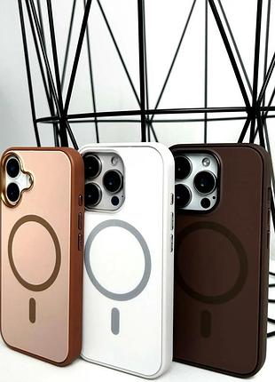 Чохол протиударний nofelet tech magsafe case для iphone 16 plus із захистом камери колір desert gold 5
