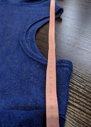 Платье-свитер синий с кружевом р.xs-s6 фото