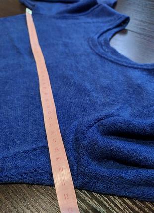 Платье-свитер синий с кружевом р.xs-s5 фото