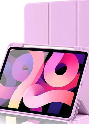 Чехол smart case для ipad pro 11 2018 2020 2021 2022 с держателем для карандаша защитный розовый