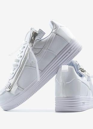 Nike lunar force 1 low acronym triple white 10