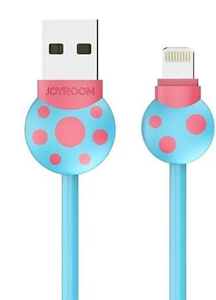 Кабель lightning joyroom для iphone и ipad 120 см зарядка и передача данных 2.4a прочный корпус
