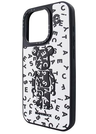 Чехол casetify для iphone 13 pro стильный защитный аксессуар с принтом bear letters white