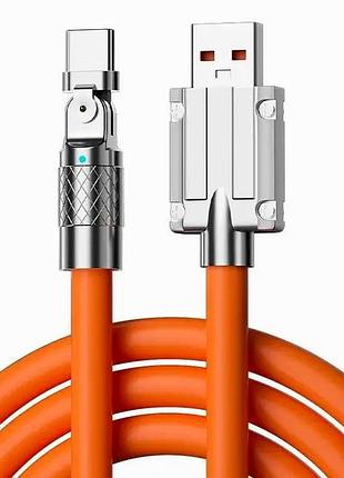 Кабель usb c 2a 1м для смартфонів і планшетів швидка зарядка і передача даних оранжевий