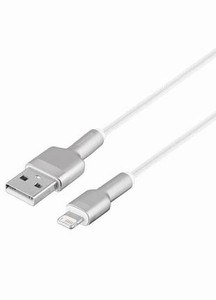 Кабель lightning 2a для iphone 1 метр металлический зарядка и передача данных многоцветный
