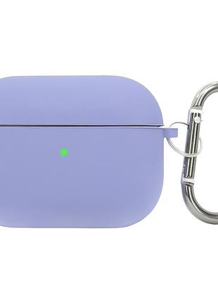 Чехол для airpods 1 2 защитный из микрофибры в цвете лаванда серый для удобства хранения и защиты