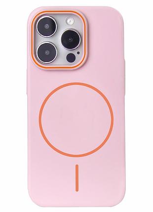Чохол fusion matte magsafe для iphone 15 pro max стильний захисний аксесуар рожевого кольору
