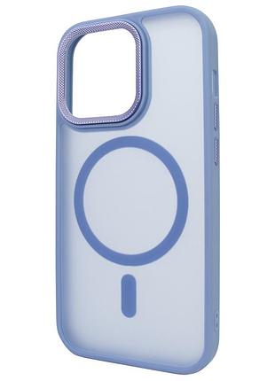 Чехол для iphone 14 pro max nofelet matt с magsafe защитный аксессуар синего цвета для удобного использования