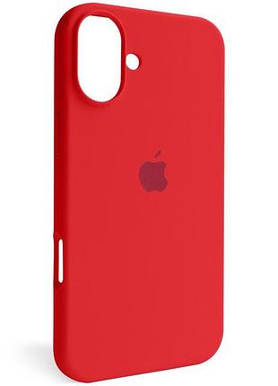 Чехол силиконовый противоударный для iphone 17 защита камеры красный
