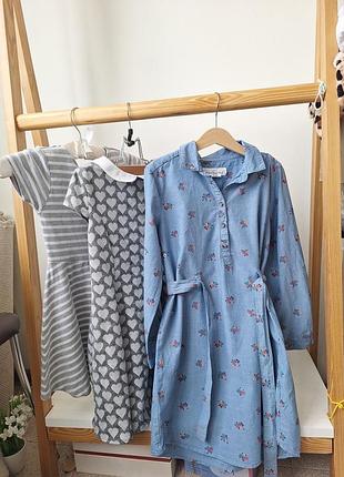 Платье для девочки h&amp;m, m&amp;s 3 шт размер 122-134 (8-9 лет)