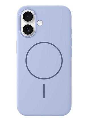 Чохол silicone slim magsafe для iphone 16 захисний аксесуар фіолетового кольору для стильного оформлення