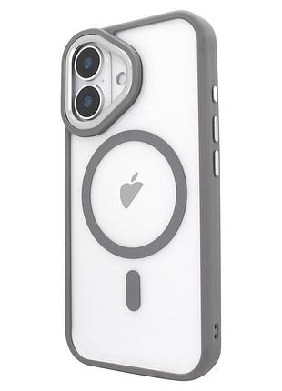 Чехол crystal guard для iphone 16 с magsafe защитный аксессуар titanium gray для надежной защиты телефона