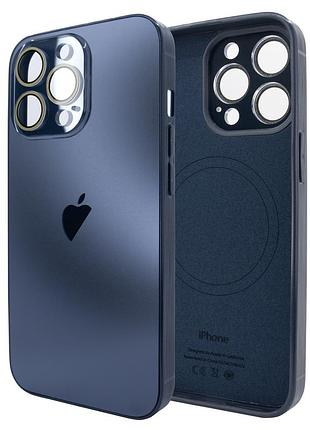 Чехол ag titanium case 2.0 для iphone 15 pro max с magsafe и микрофиброй синий для защиты и стиля