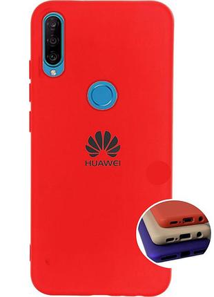 Чехол silicone full case для huawei p40 lite e (24) red красный