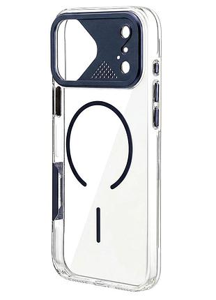 Чехол противоударный nofelet aeroshield для iphone 17 pro max с magsafe защита камеры синий