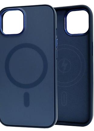Чохол силіконовий nofelet tech magsafe case для iphone 12 pro max із захистом камери синій
