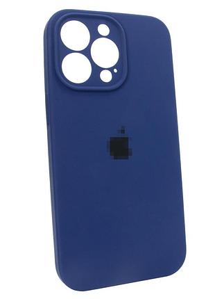Чехол для iphone 16 pro силиконовый защитный с полной защитой камеры глубокий синий