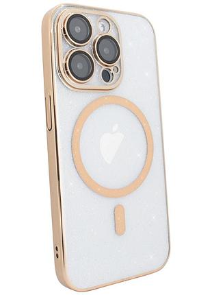 Чохол brilliant magsafe для iphone 13 pro золотий стильний захисний аксесуар із магнітною зарядкою