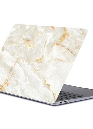 Чохол для macbook pro 14.2 дюйма накладка з принтом для захисту від пошкоджень beige marble