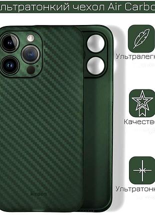 Чохол tpu протиударний для iphone 16 pro max захист камери зелений k-doo air carbon