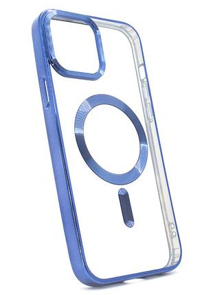 Чехол open shining magsafe для iphone 13 pro max темно-синий защитный аксессуар с функцией магнитной зарядки